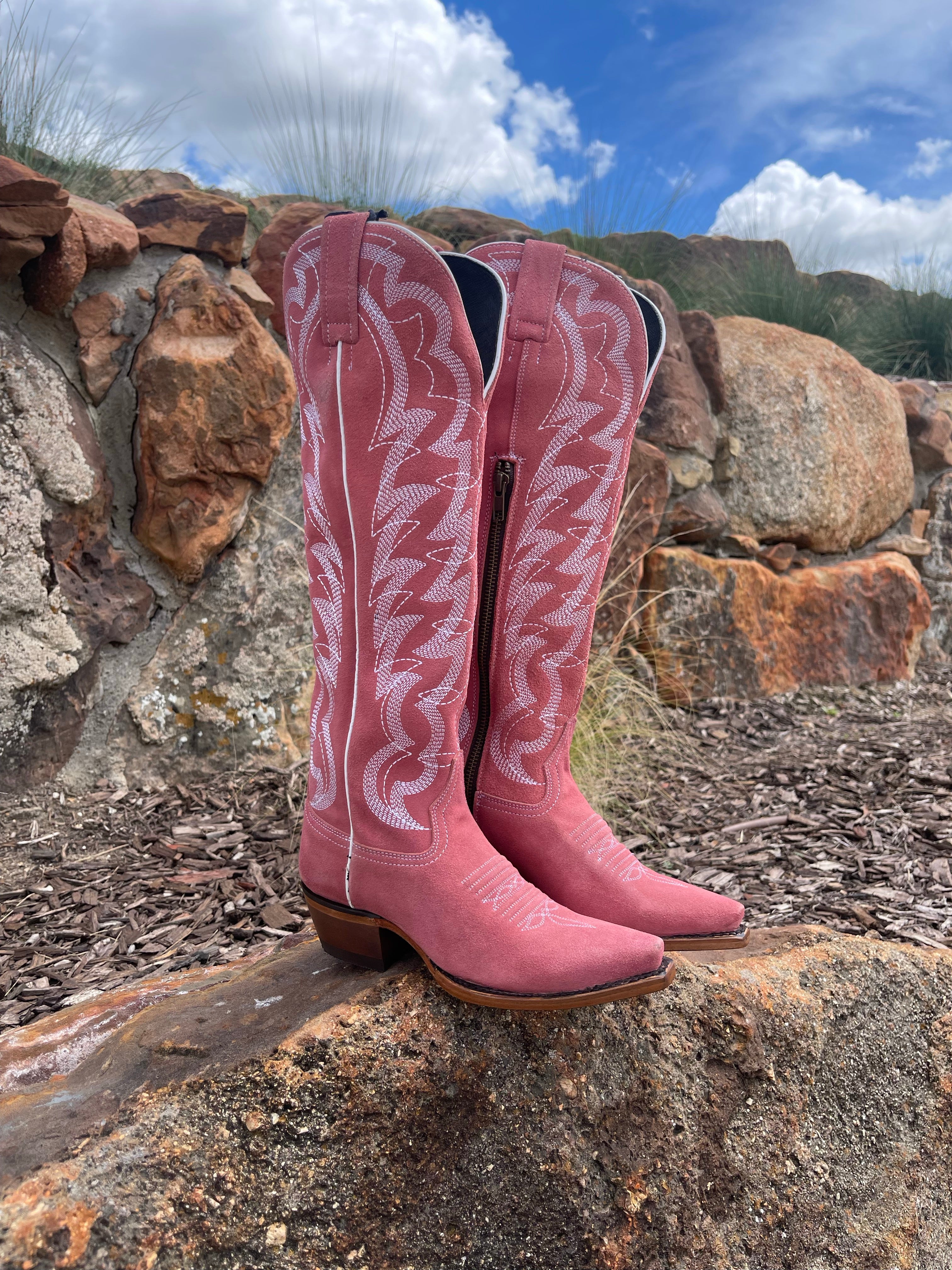 Liberty Black-Serena-Gamuza Rosa-Womens Boots - Jobes Hats