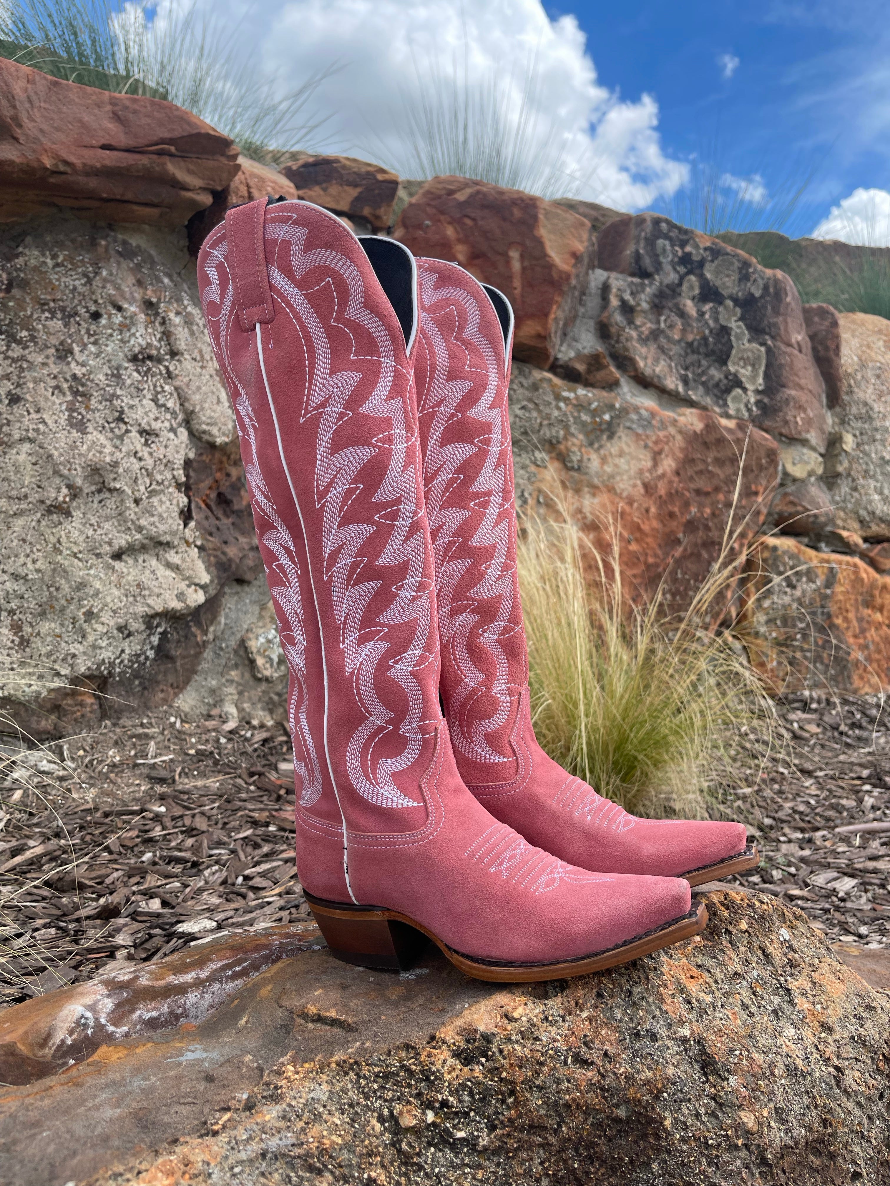 Liberty Black-Serena-Gamuza Rosa-Womens Boots - Jobes Hats