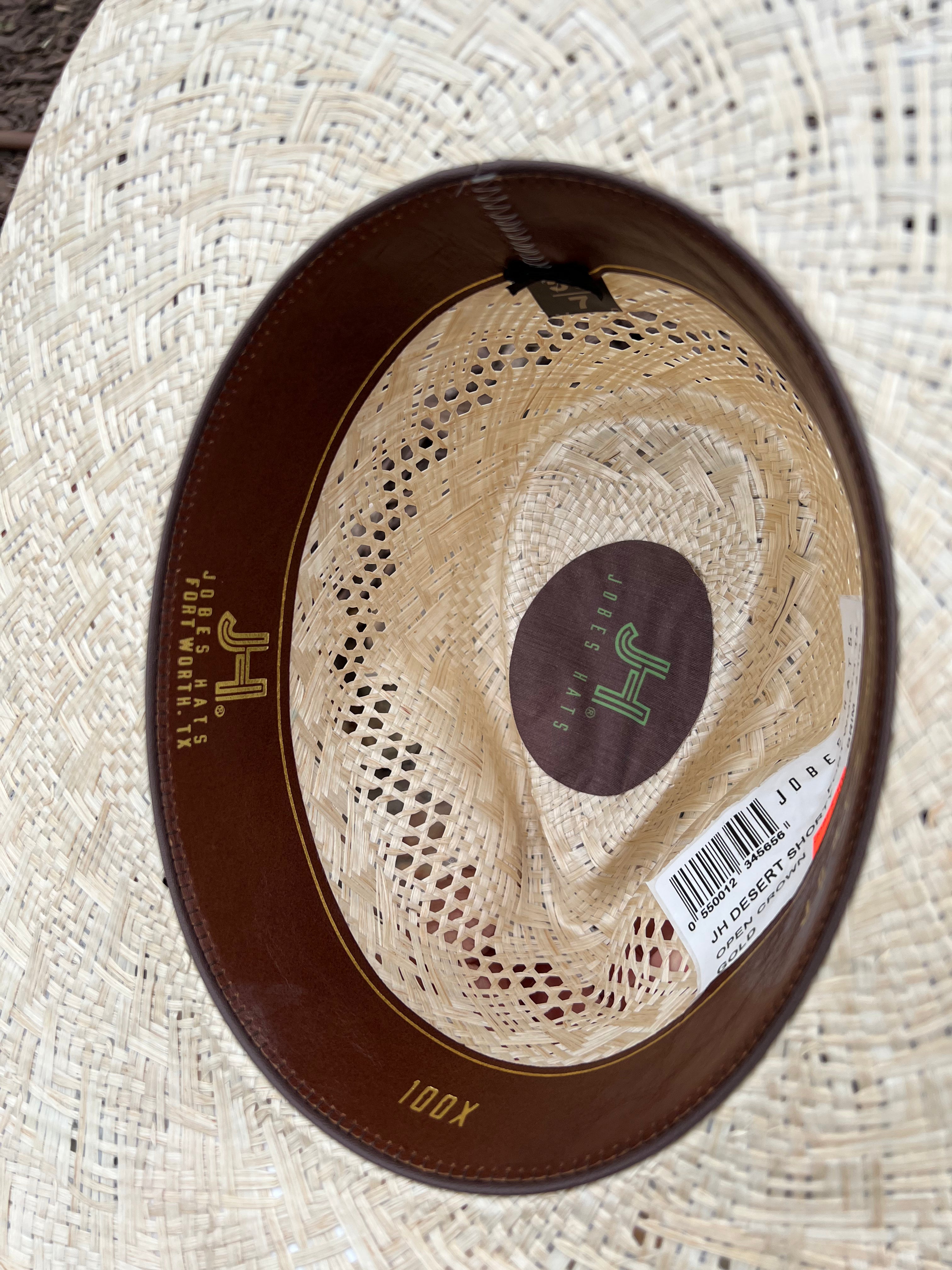 2022 Jobes Hats Straw Hat “Sisal Desert Shorty” 3”1/2 Brim (Comes open and flat) - Jobes Hats