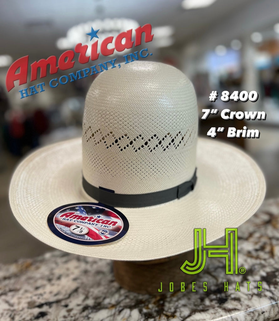 2021 American Hat 🇺🇸 #8400 7” Tall Crown R/O 4” brim - Jobes Hats