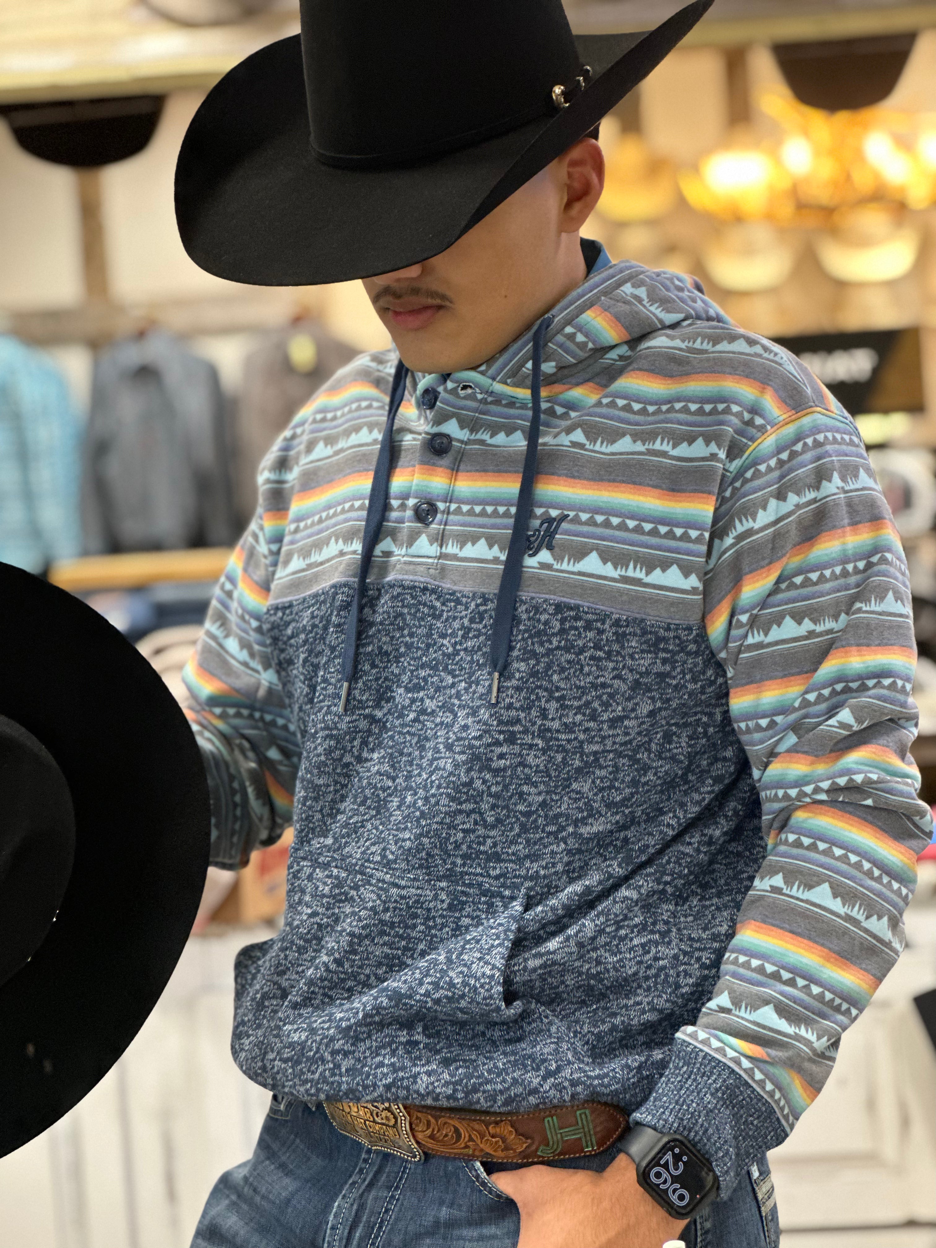 Men’s Hooey Navy Hoodie “Jimmy” - Jobes Hats