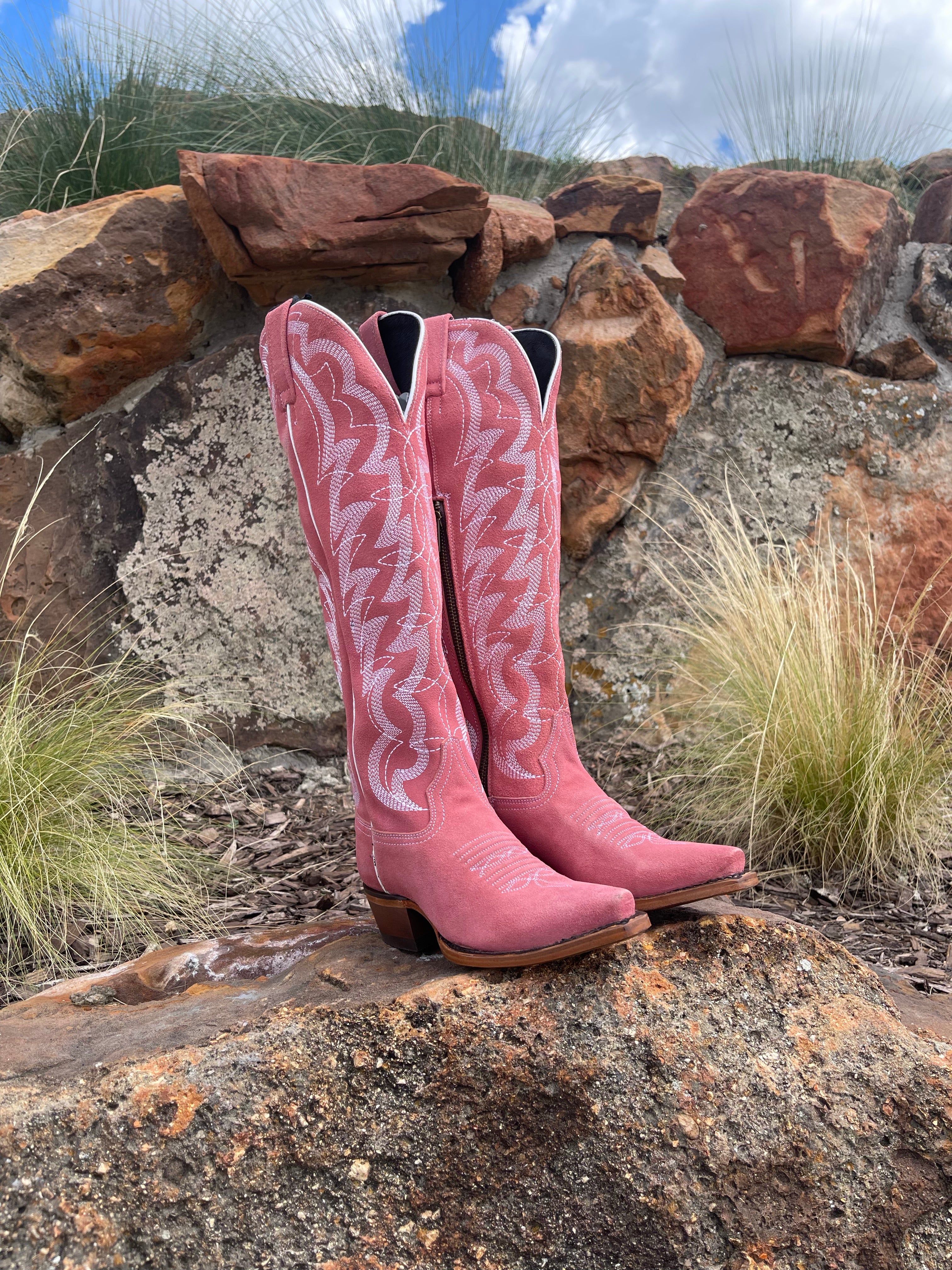 Liberty Black-Serena-Gamuza Rosa-Womens Boots - Jobes Hats