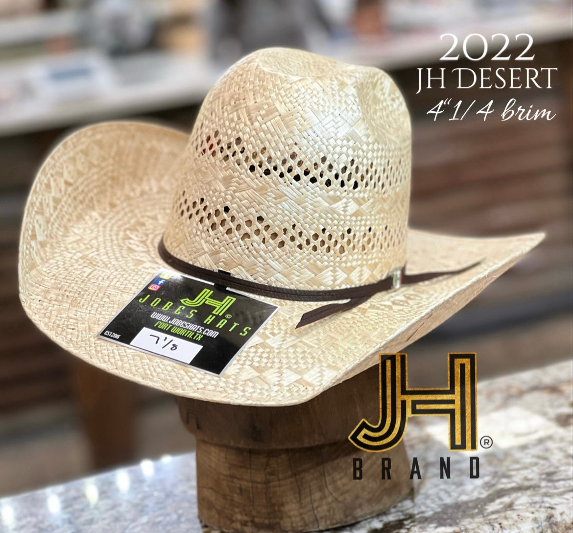 2022 Jobes Hats Straw Sisal Hat “Desert” 4”1/4 Brim (Comes open and flat) - Jobes Hats