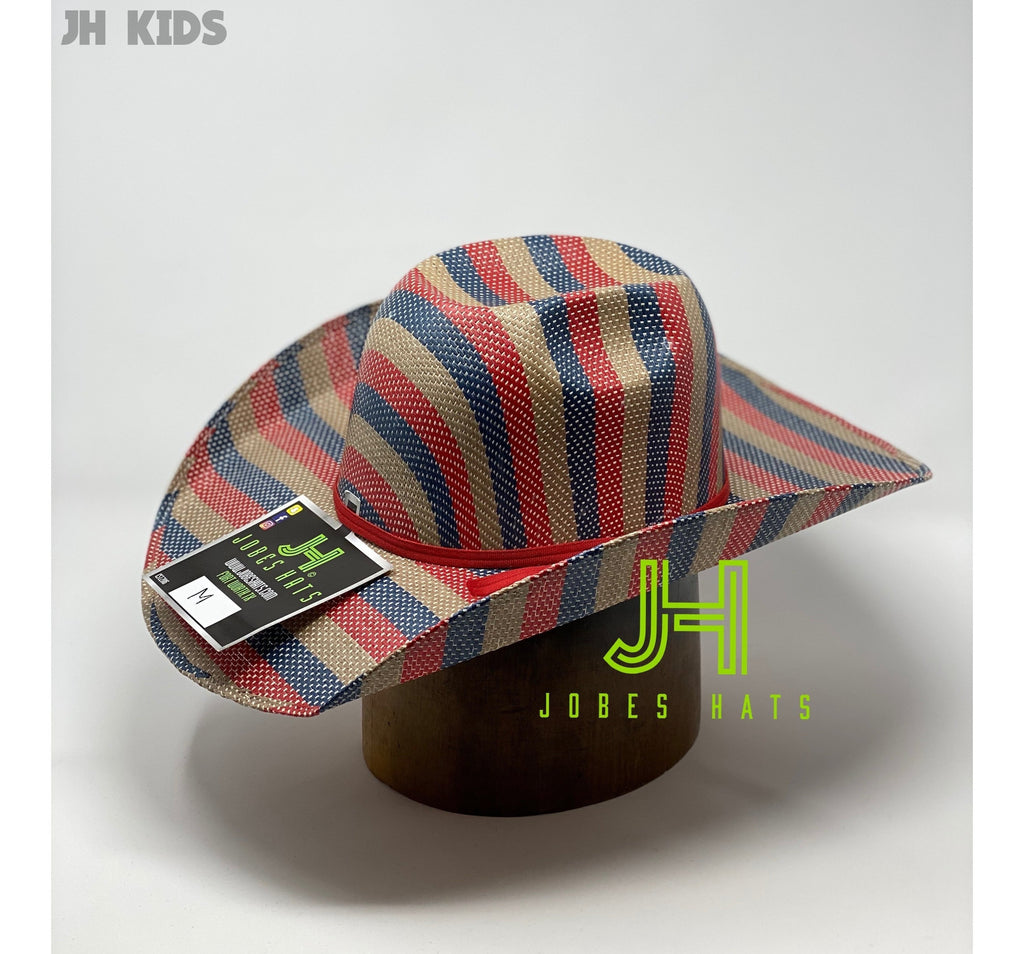JH kids Straw hats- “4th Of July” - Jobes Hats