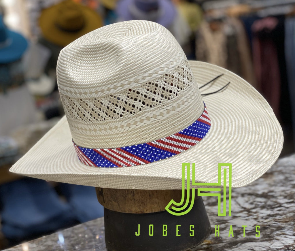 JH Wide Handmade Beaded Hatband- #W3 USA 🇺🇸-Jobe's Hats-Jobes Hats