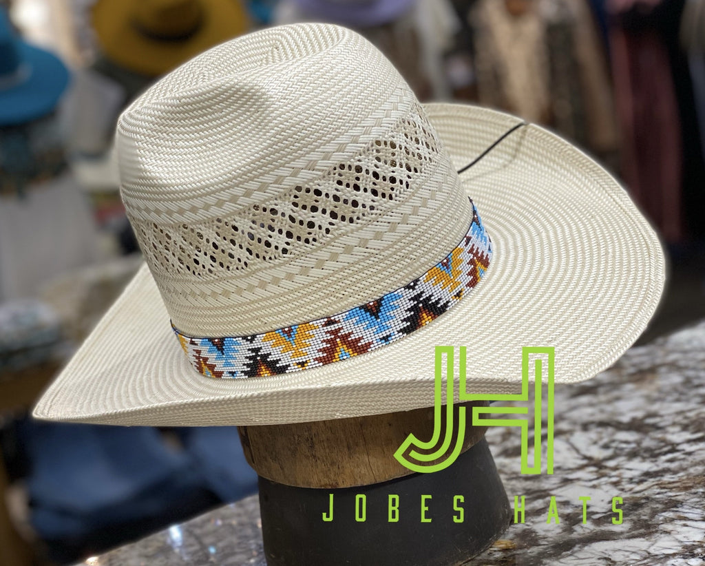 JH Wide Handmade Beaded Hatband- #W7-Jobe's Hats-Jobes Hats