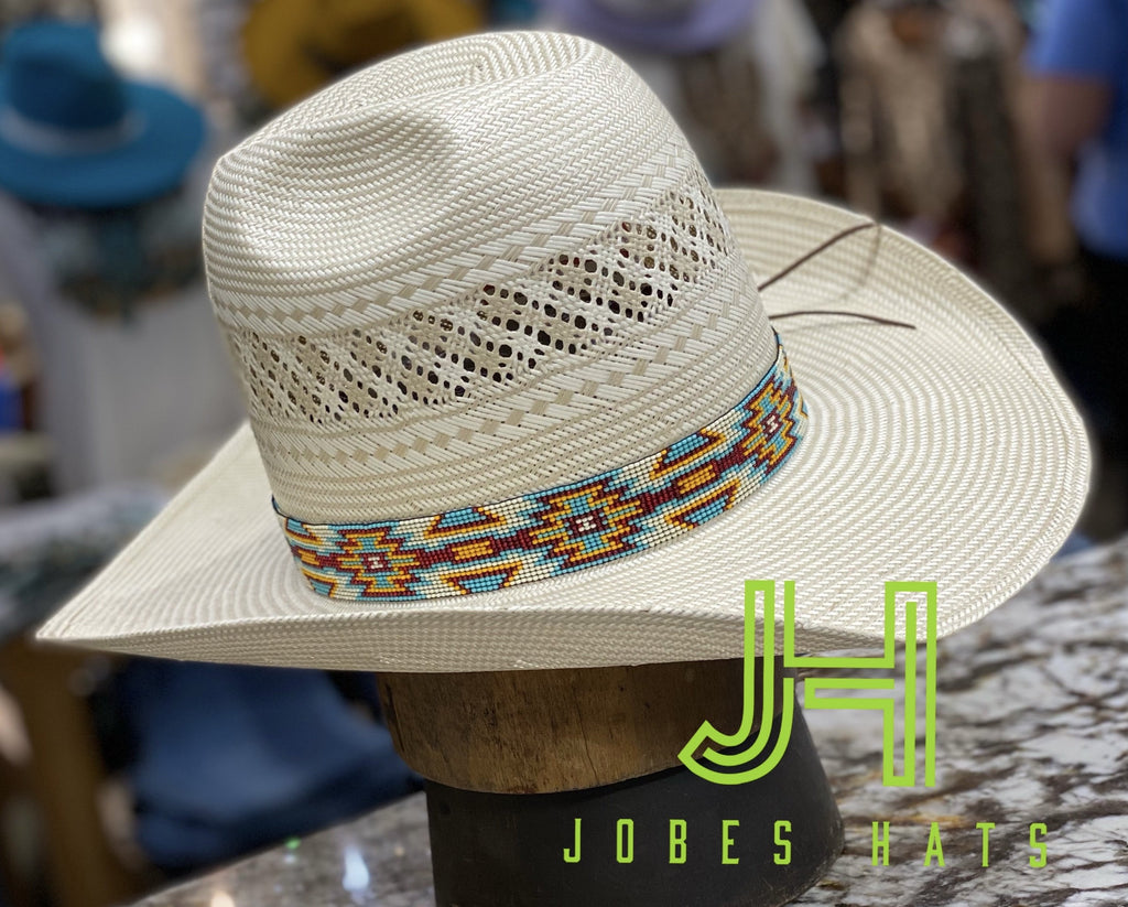 JH Wide Handmade Beaded Hatband- #W8-Jobe's Hats-Jobes Hats