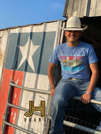 Jobes Hats Men’s T-shirt- Texas Hat Benders Cabo Blue - Jobes Hats