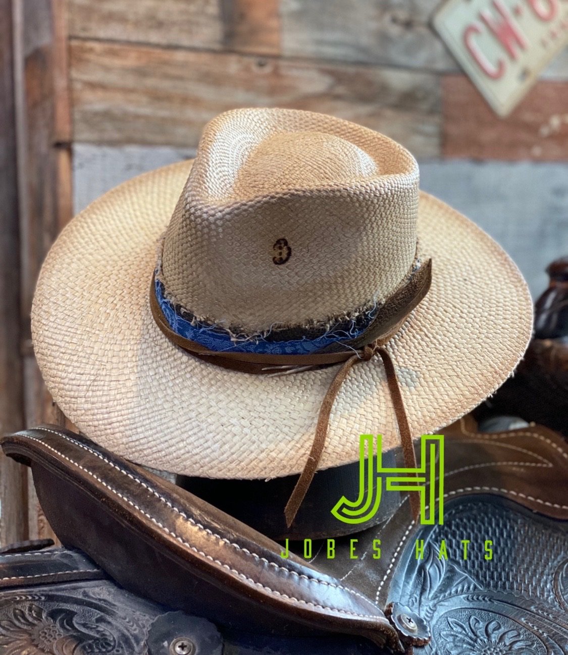 New 2020 Golden Hour Fashion Hat 3”1/8 Brim (Natural Distressed) - Jobes Hats