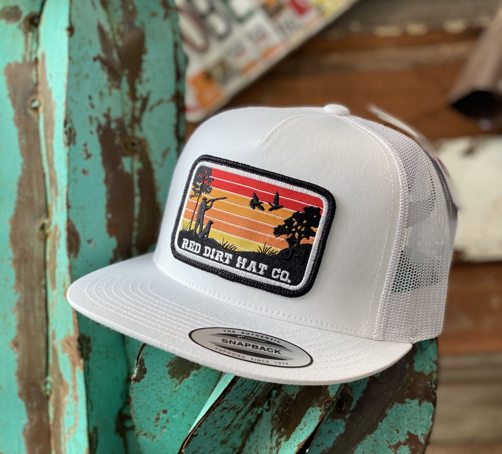 Red Dirt Hat Co. - All White Flight patch - Jobes Hats