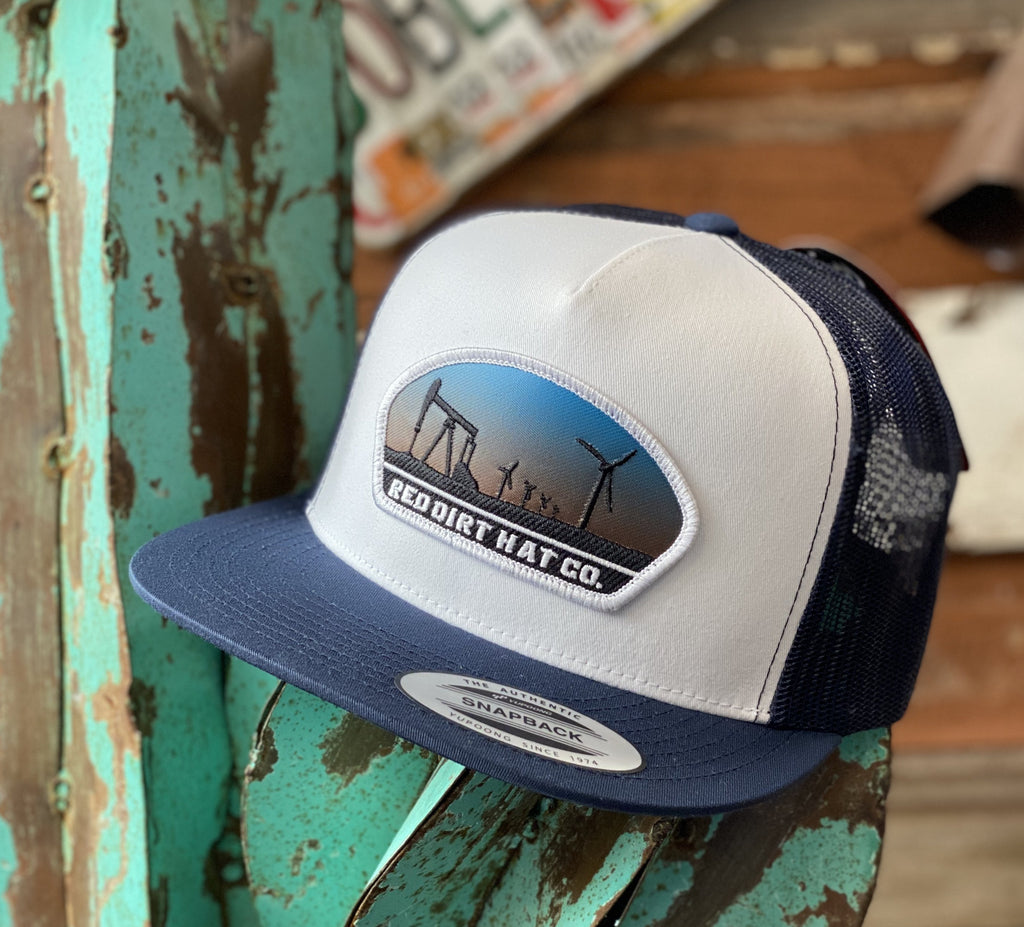Red Dirt Hat Co. - Navy/White Plains patch - Jobes Hats