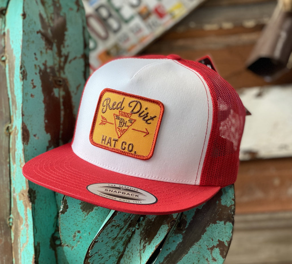 Red Dirt Hat Co. - White/Red mesh Minera patch - Jobes Hats
