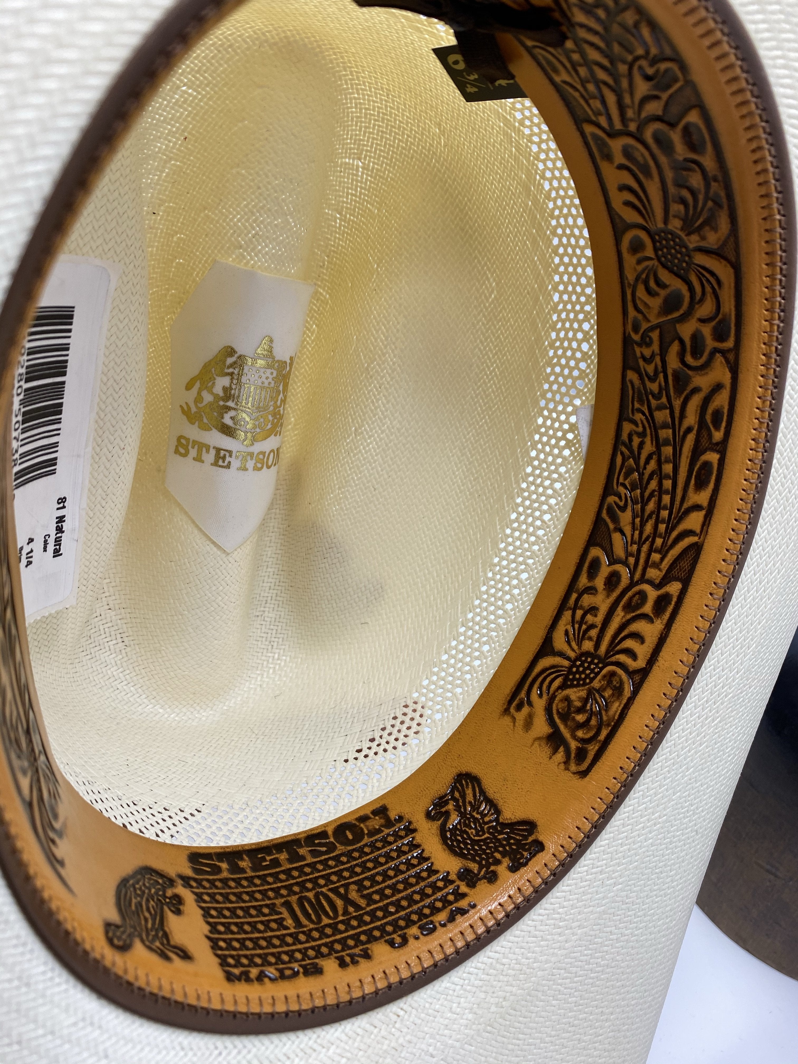 Stetson Straw 100X “Griffin” 4”1/4 brim (preshaped) - Jobes Hats